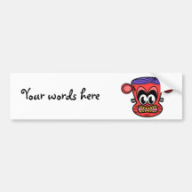 Red Frankenstein monkey Bumper Stickers