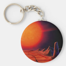 Red giant Sun Key Chain