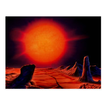 Red giant Sun Post Card