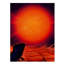 Red giant Sun Postcards