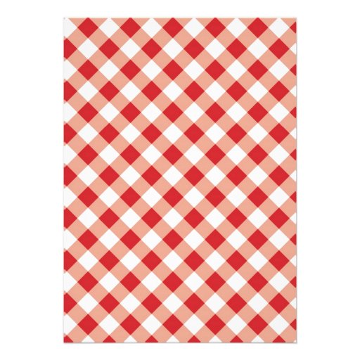 Red Gingham Invitation