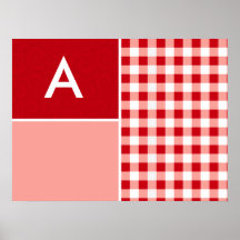Red Gingham Print
