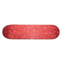 Red glitter stars skateboard decks