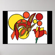 Red Gold and yellow Koi Posters