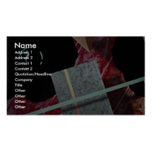 Red granite business card
