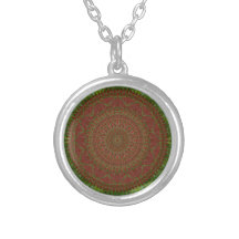 Red & Green Chile Mandala Necklace