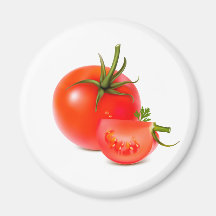 Red Green Tomato Food Art Refrigerator Magnets