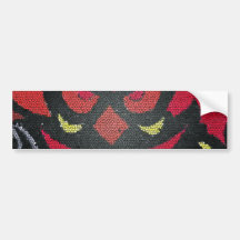 red halloween eyes bumper sticker