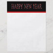 red happy new year custom flyer
