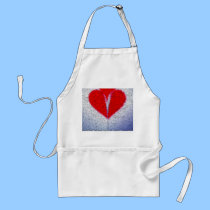 Red heart aprons