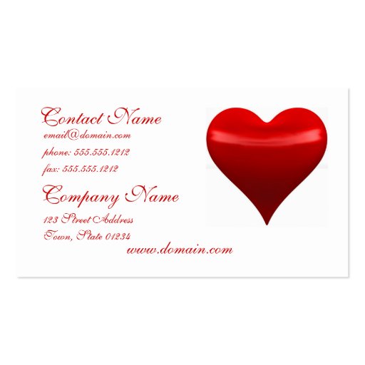 Red Heart Business Card
