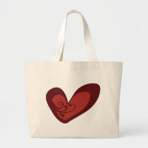 Red Heart Canvas Bags