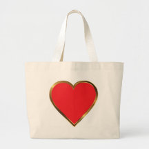 red heart canvas bags