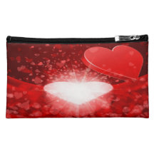 Red Heart Cosmetic Bag