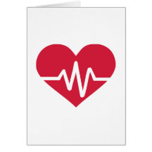 Red heart frequency love cards