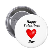 Red Heart, Happy, Valentines, Day Buttons