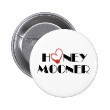 Red Heart Honeymooner Pinback Buttons