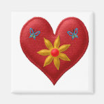 RED HEART Locker Magnets, Refrigerator