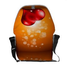Red Heart Messenger Bag