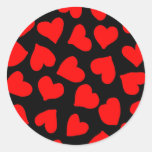 Red Heart Pattern Sticker