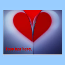 Red heart postcards