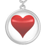 Red Heart Sterling Silver Necklace