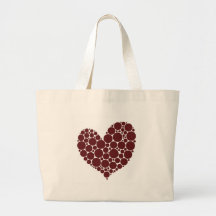 Red Heart Tote Bags