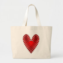 RED HEART TOTE BAGS