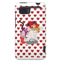 Red Hearts Chibi Friends casemate cases