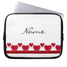 Red Hearts Neoprene Laptop Sleeve