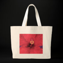 Red Hibiscus Flower Painting - Multi bags