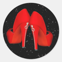 Red High Heel Shoe Stickers