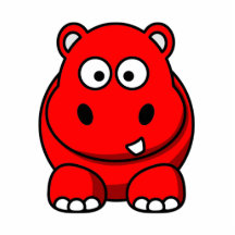 Red Hippo  Photo Sculpture
