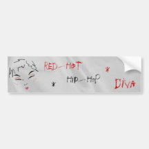 Red Hot Hip-Hop Diva Bumper Sticker