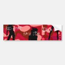 Red Hot Rock Star Diva Bumper Sticker