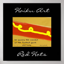 Red Hots Haiku Art Print