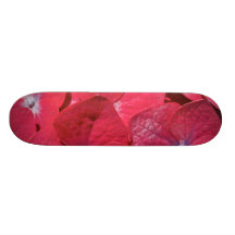 Red hydrangea skate board decks
