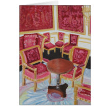 Red Interior:Chateau de Fontainebleau Card