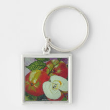 Red Jonagold Apples Key Chain