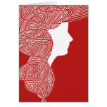 Red Lady Greeting Card