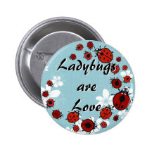 Red Ladybug Button