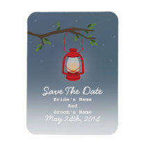 Red Lantern Jar Evening Save The Date magnets