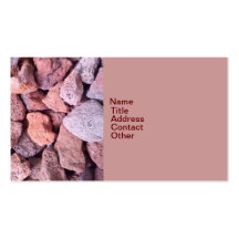 Red Lava Rock Business Card Template