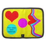 Red lips and heart in exciting modern design organizers