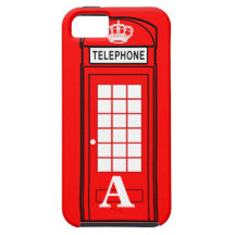 Red London Phone Box with Crown iPhone 5 Covers