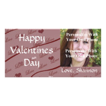 Red Love Valentine Photo Card