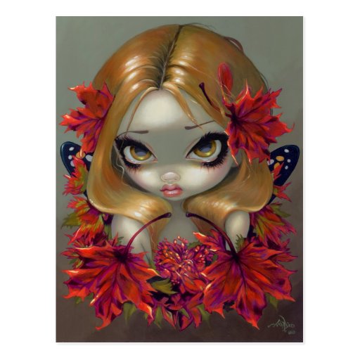 "Red Maple Fairy" Postcard