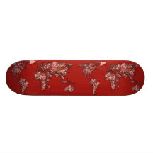 Red maroon atlas custom skateboard
