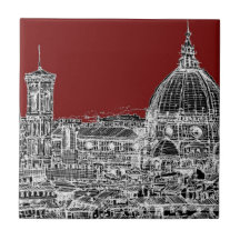 Red maroon Basilica Ceramic Tile
