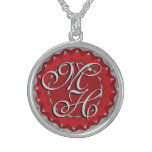 Red Monogram Necklace